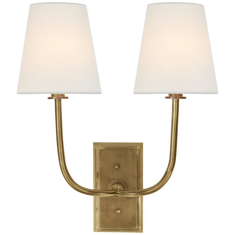 Hulton Two Light Wall Sconce, Hand-Rubbed Antique Brass Alternate Image.jpg