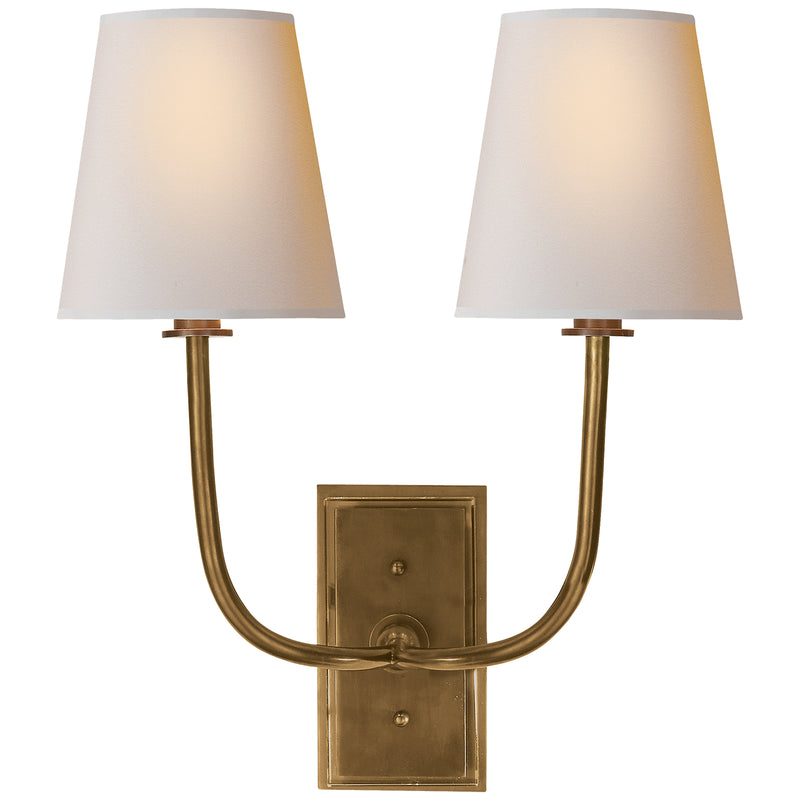 Hulton Two Light Wall Sconce, Hand-Rubbed Antique Brass Main Image.jpg