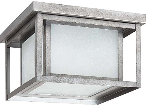 Generation Lighting 79039-57 Hunnington Two Light Outdoor Flush Mount, Weathered Pewter Alternate Image.jpg