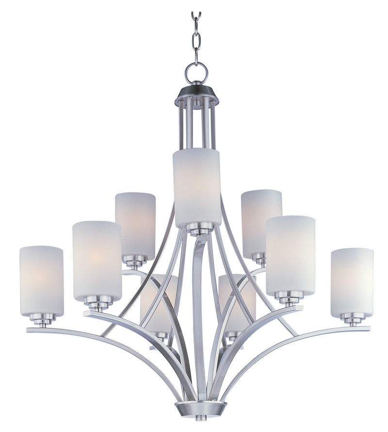 Maxim 20036SWSN Deven Nine Light Chandelier, Satin Nickel Main Image.jpg