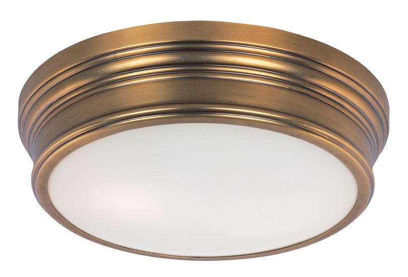 Maxim 22370SWNAB Fairmont Two Light Flush Mount, Natural Aged Brass Main Image.jpg