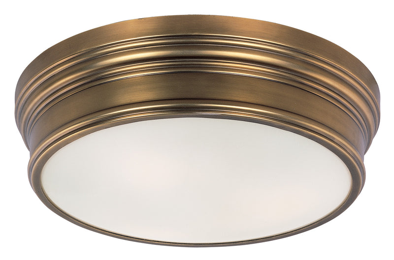 Maxim 22371SWNAB Fairmont Three Light Flush Mount, Natural Aged Brass Main Image.jpg