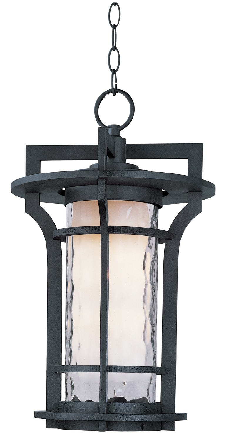Maxim 30488WGBO Oakville One Light Outdoor Hanging Lantern, Black Oxide Main Image.jpg