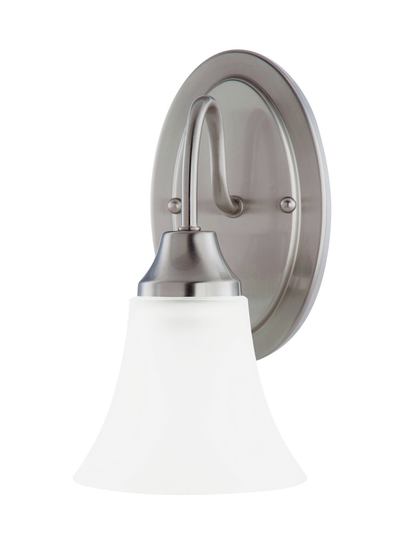 Generation Lighting 41806-962 Holman One Light Wall / Bath Sconce, Brushed Nickel Main Image.jpg