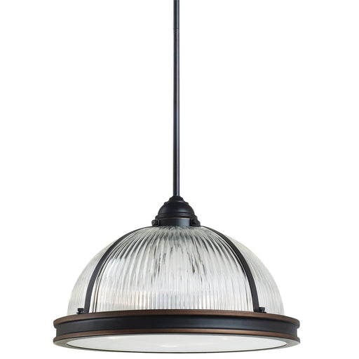 Generation Lighting 65062-715 Pratt Street Prismatic Three Light Pendant, Autumn Bronze Main Image.jpg