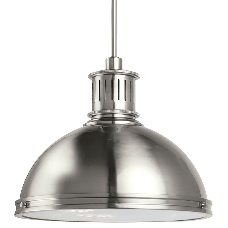 Generation Lighting 65087-962 Pratt Street Metal Three Light Pendant, Brushed Nickel Main Image.jpg