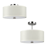 Visual Comfort Studio 77262-962 Dayna Shade Pendants Two Light Semi-Flush Convertible Pendant, Brushed Nickel Main Image.jpg