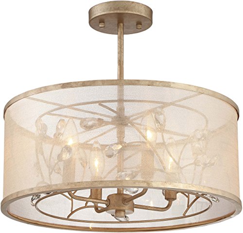 Minka-Lavery 4434-252 Sara'S Jewel Four Light Semi Flush Mount, Nanti Champaign Silver Alternate Image 2.jpg