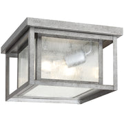 Generation Lighting 78027-57 Hunnington Two Light Outdoor Flush Mount, Weathered Pewter Main Image.jpg