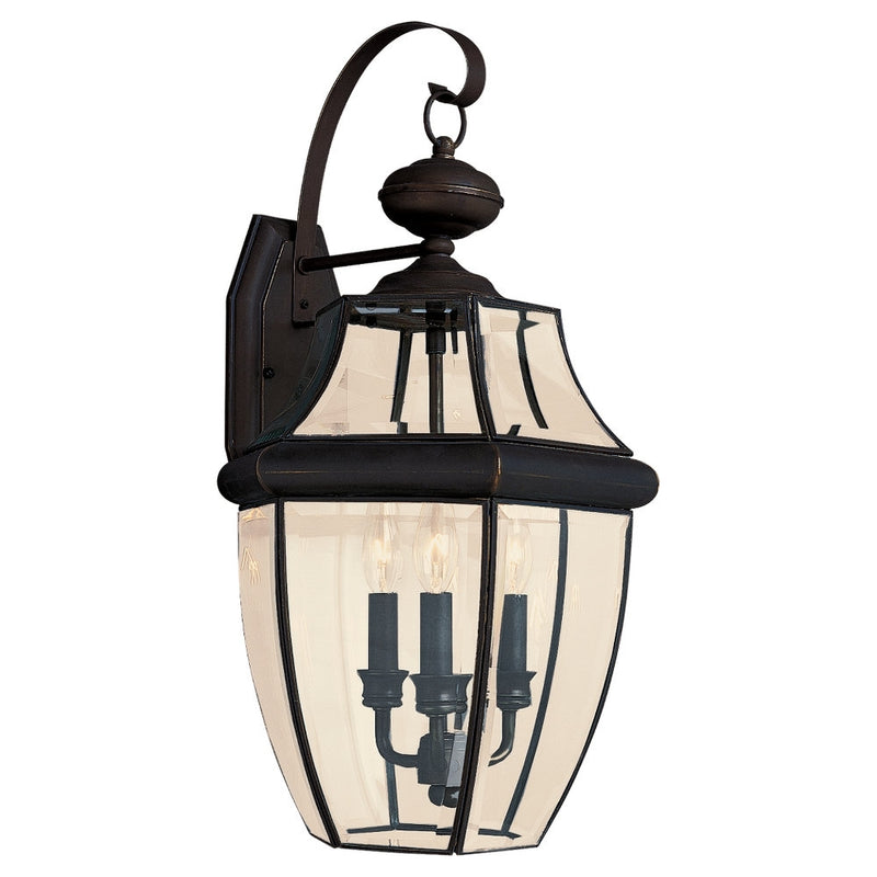 Generation Lighting 8040-71 Lancaster Three Light Outdoor Wall Lantern, Antique Bronze Main Image.jpg