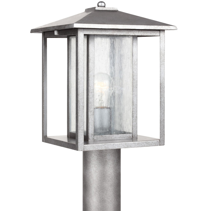 Generation Lighting 82027-57 Hunnington One Light Outdoor Post Lantern, Weathered Pewter Main Image.jpg