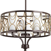 Progress P4699-20 Cirrine Collection Three-Light Antique Bronze Etched White Glass Global Chandelier Light Alternate Image.jpg