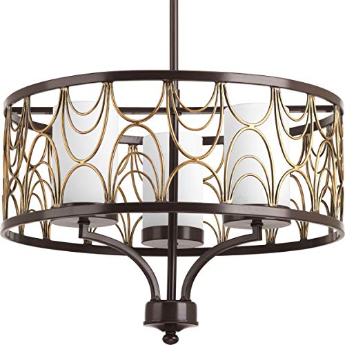 Progress P4699-20 Cirrine Collection Three-Light Antique Bronze Etched White Glass Global Chandelier Light Alternate Image.jpg