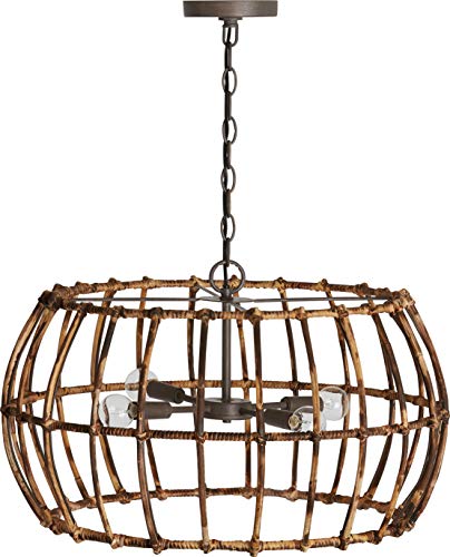 Capital Lighting 335742BY Sanibel Four Light Pendant, Blazed Rattan and Nordic Grey Alternate Image 4.jpg
