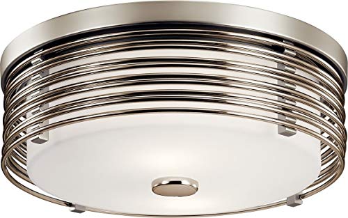 Kichler 43293SN Bensimone Two Light Flush Mount, Satin Nickel Alternate Image 2.jpg