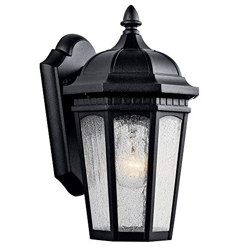 Kichler 9032BKT Courtyard One Light Outdoor Wall Mount, Textured Black Alternate Image.jpg