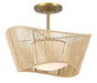 Minka-Lavery 6574-695 Key Largo One Light Semi Flush Mount, Soft Brass Alternate Image.jpg