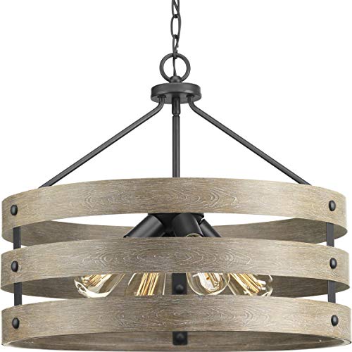 Progress P500023-143 Gulliver Collection Four-Light Graphite Coastal Pendant Light Alternate Image.jpg