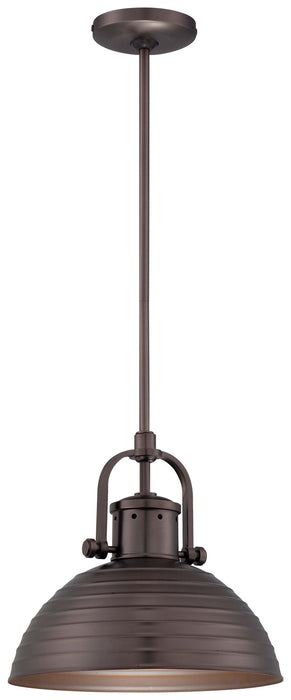 Minka-Lavery 2247-281 One Light Pendant, Harvard Court Bronze (Plated) Main Image.jpg