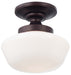 Minka-Lavery 2255-576 One Light Semi Flush Mount, Brushed Bronze Main Image.jpg