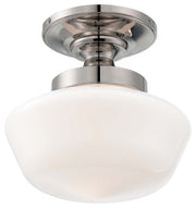 Minka-Lavery 2255-613 One Light Semi Flush Mount, Polished Nickel Main Image.jpg