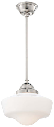Minka-Lavery 2256-613 One Light Pendant, Polished Nickel Main Image.jpg