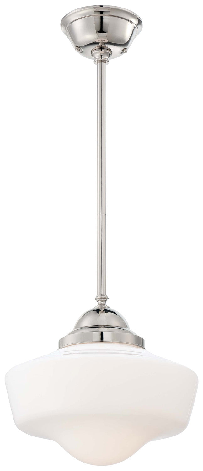 Minka-Lavery 2256-613 One Light Pendant, Polished Nickel Main Image.jpg