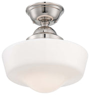 Minka-Lavery 2257-613 One Light Semi Flush Mount, Polished Nickel Main Image.jpg