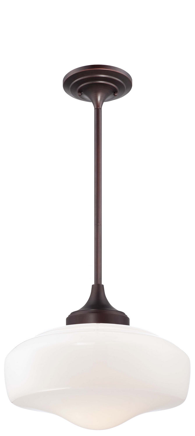 Minka-Lavery 2258-576 One Light Pendant, Brushed Bronze Main Image.jpg