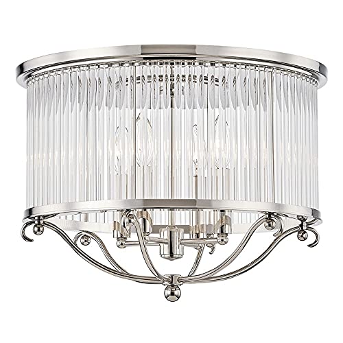 Hudson Valley MDS201-PN Glass No.1 Four Light Semi Flush Mount, Polished Nickel Alternate Image.jpg