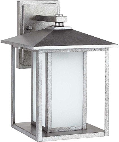 Generation Lighting 89031-57 Hunnington One Light Outdoor Wall Lantern, Weathered Pewter Alternate Image.jpg