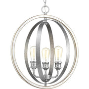 Progress P500093-141 Conestee Collection Three-Light Galvanized Finish Farmhouse Pendant Light Alternate Image.jpg