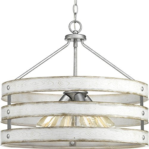 Progress P500023-141 Gulliver Collection Four-Light Galvanized Finish Coastal Pendant Light Alternate Image.jpg