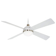 Minka-Aire F623L-WHF/BN Orb LED 54" Ceiling Fan, Flat White/Brushed Nickel Finish Alternate Image 2.jpg