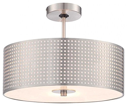 George Kovacs P5747-084 Grid Three Light Semi Flush Mount, Brushed Nickel Alternate Image.jpg