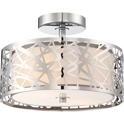 Quoizel PCAE1712C Abode Two Light Semi Flush Mount, Polished Chrome Alternate Image.jpg