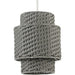 Progress P550084-151 Manteo One-Light Cottage White with Weathered Grey Rattan Indoor/Outdoor Hanging Pendant Light Alternate Image.jpg