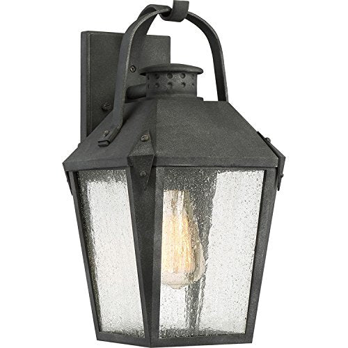 Quoizel CRG8408MB Carriage One Light Outdoor Wall Lantern, Mottled Black Alternate Image 4.jpg