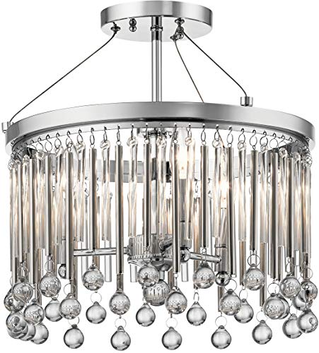 Kichler 43726CH Piper Three Light Semi Flush Mount, Chrome Alternate Image.jpg