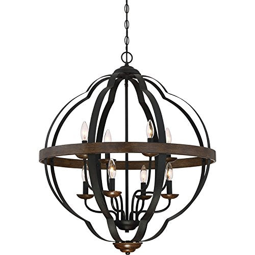 Quoizel SRN5208MK Siren Eight Light Foyer Pendant, Marcado Black Alternate Image.jpg