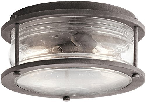 Kichler 49669WZC Ashland Bay Two Light Outdoor Ceiling Mount, Weathered Zinc Alternate Image.jpg