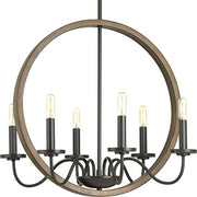 Progress P400081-020 Fontayne Collection Six-Light Antique Bronze Farmhouse Chandelier Light Alternate Image.jpg