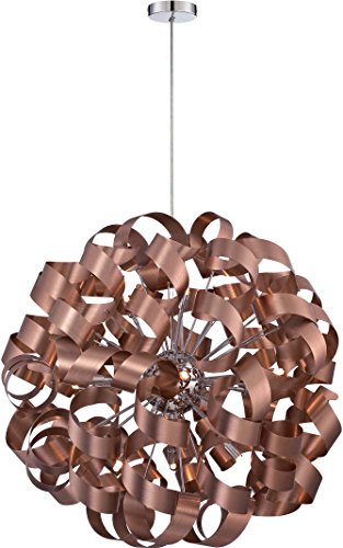 Quoizel RBN2831SG Ribbons 12 Light Pendant, Satin Copper Alternate Image.jpg