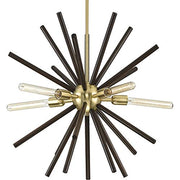 Progress P400270-012 Thorpe Collection Five-Light Satin Brass Mid-Century Modern Style Chandelier Light Alternate Image.jpg