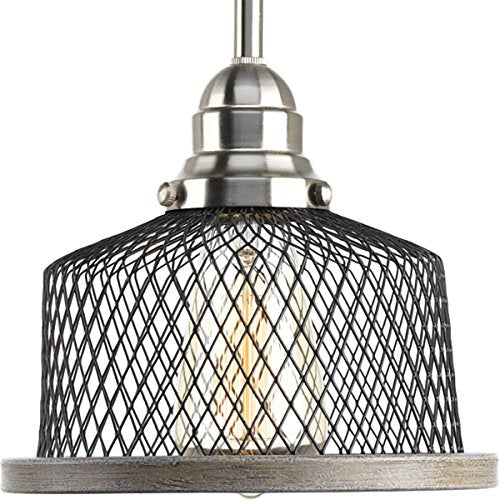 Progress P500078-009 Tilley Collection One-Light Brushed Nickel Coastal Pendant Light Alternate Image.jpg