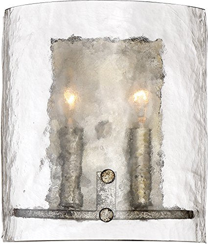 Quoizel FTS8802MM Fortress Two Light Wall Sconce, Mottled Silver Alternate Image 4.jpg