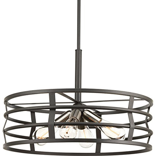 Progress P500012-143 Remix Collection Four-Light Graphite Global Pendant Light Alternate Image.jpg
