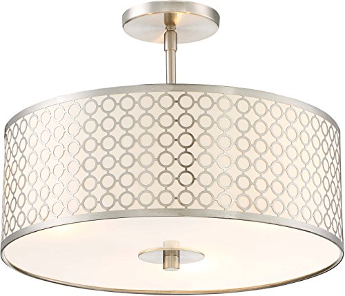 George Kovacs P1267-084 Dots Three Light Semi Flush Mount, Brushed Nickel Alternate Image.jpg
