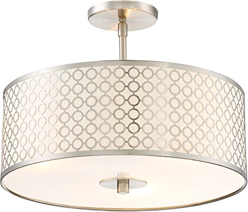 George Kovacs P1267-084 Dots Three Light Semi Flush Mount, Brushed Nickel Alternate Image.jpg