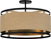 Minka-Lavery 3869-726 Windward Passage Four Light Semi Flush Mount, Coal And Soft Brass Alternate Image.jpg